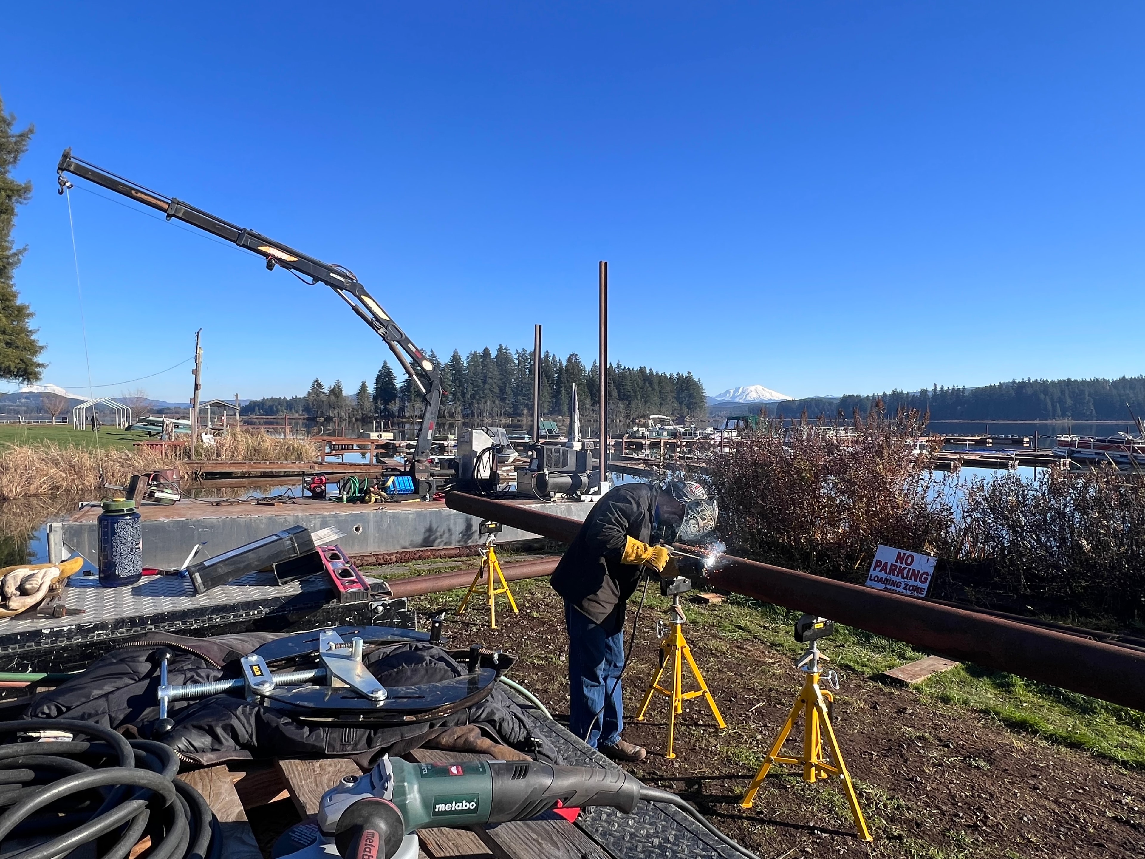 Pile driving marine construction project photo 5