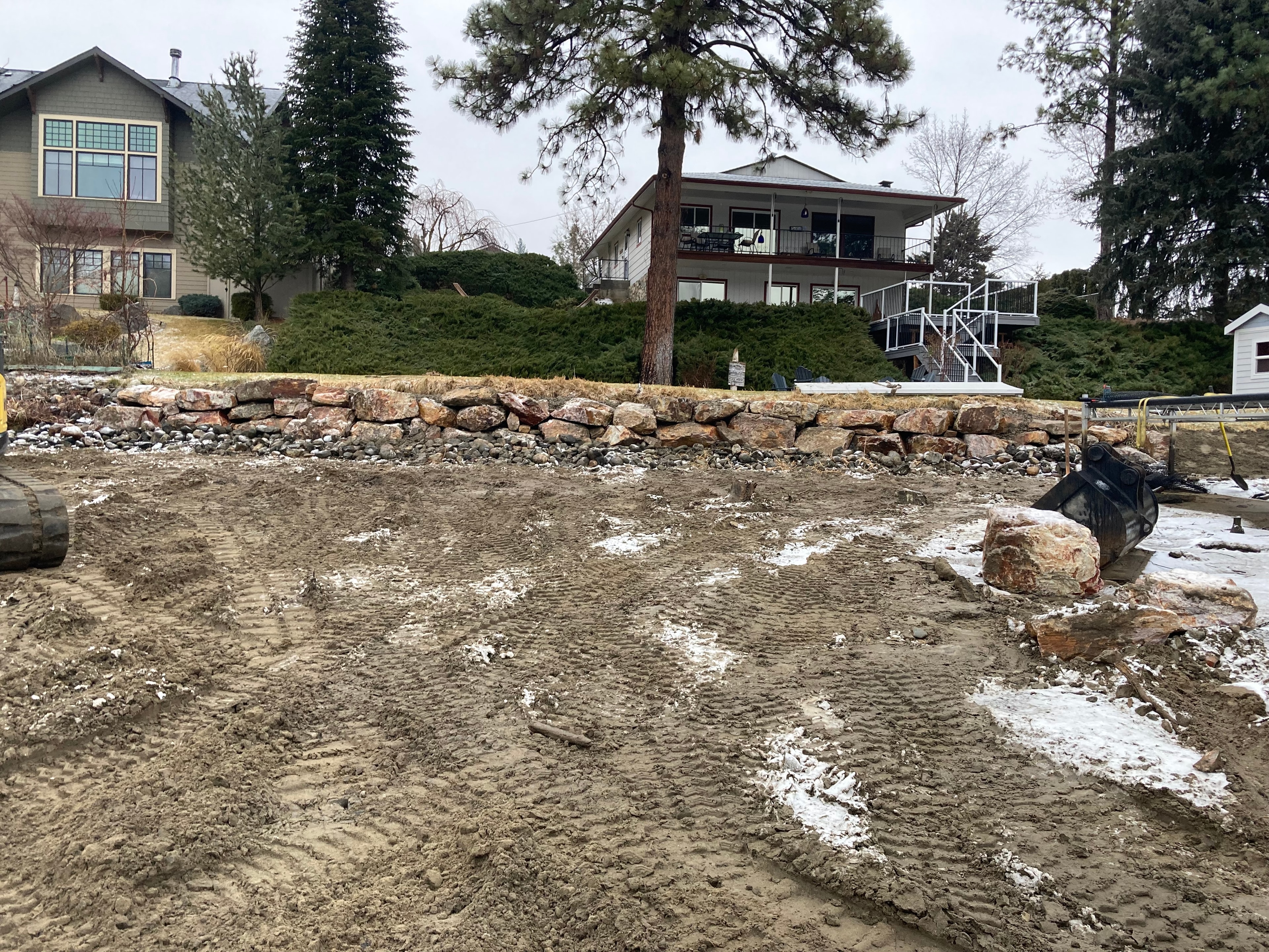 Seawall and shoreline construction project photo 2