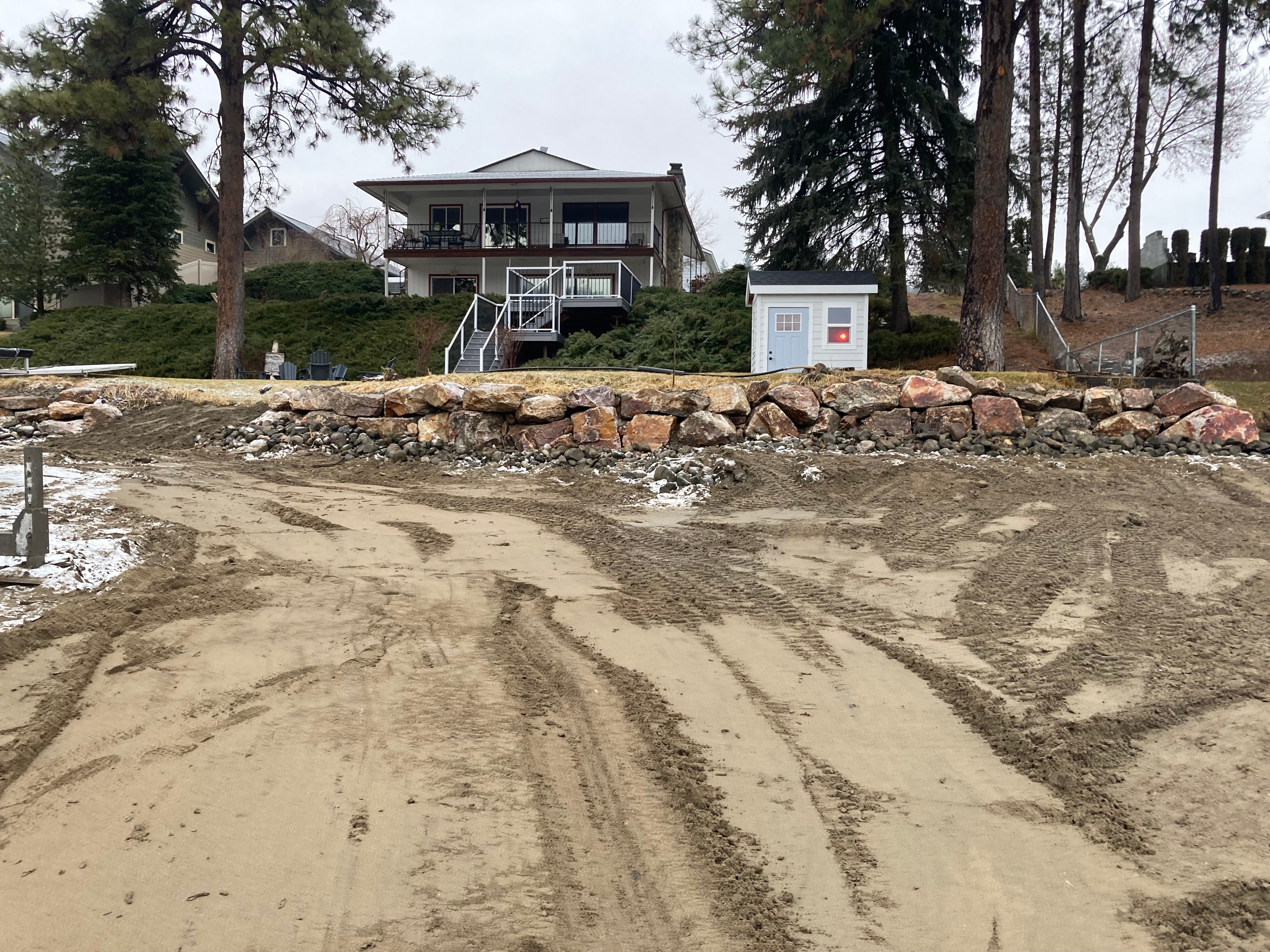 Seawall and shoreline construction project photo 3