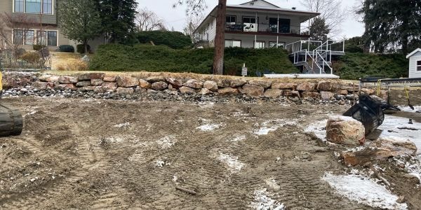 Seawall and shoreline construction project photo 6